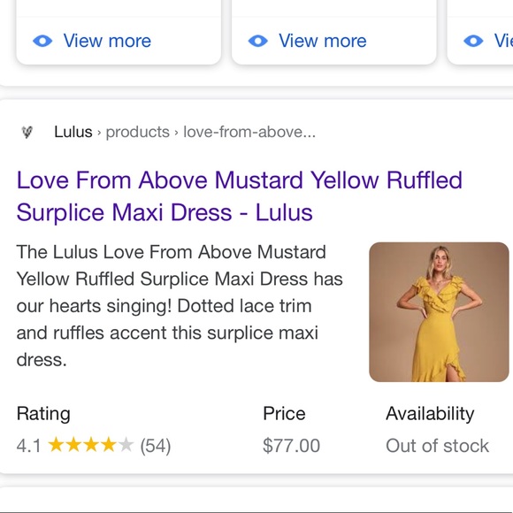 Lulu’s Mustard Yellow Ruffle Dress in EUC - Picture 8 of 9